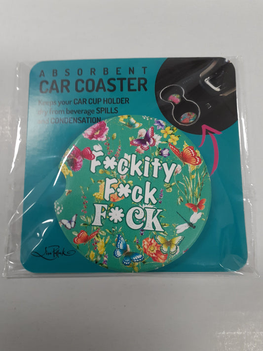 Lisa Pollock Car Coaster F*ckity F*ck