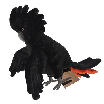 Black Cockatoo Hand Puppet Hansa