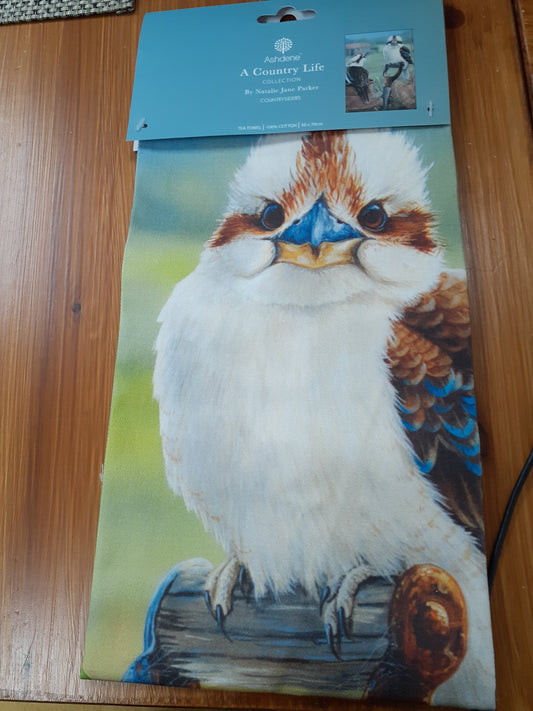 Tea Towel A Country Life Kookaburra