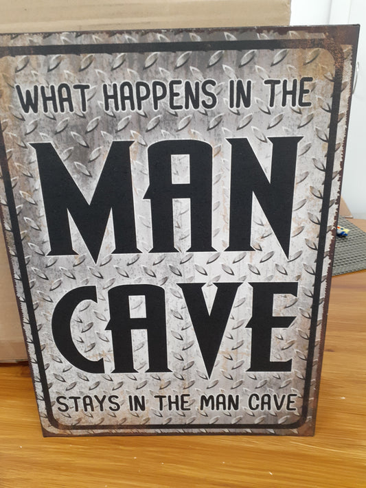 Sign What Happens in the Man Cave