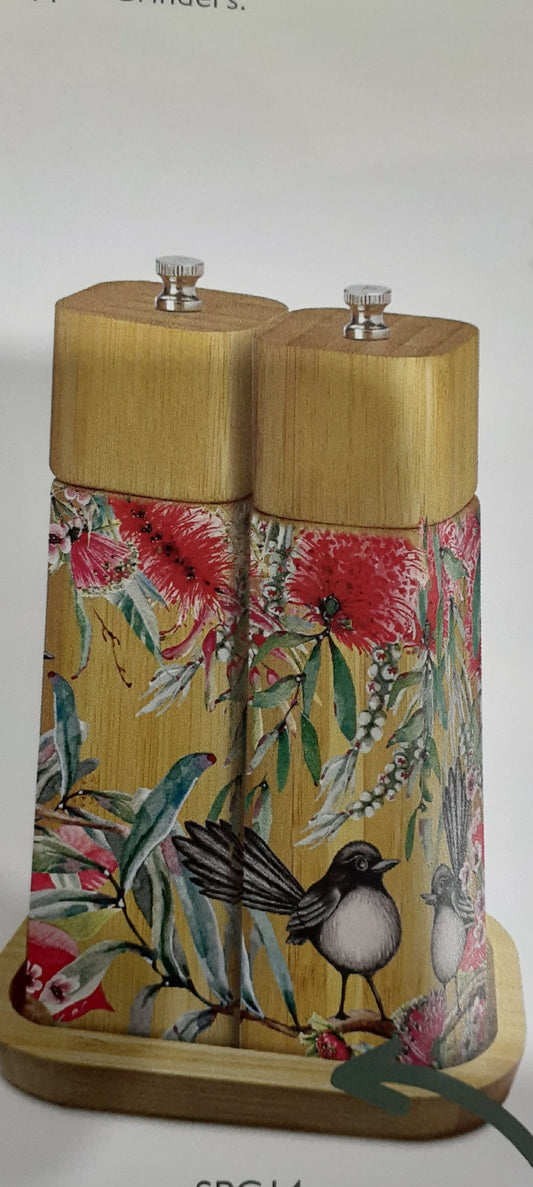 Lisa Pollock Salt & Pepper Grinder Willy Wagtails