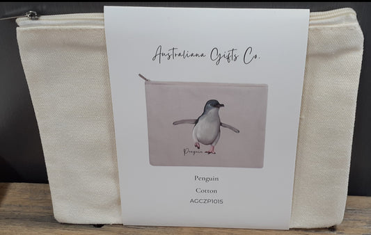 Cotton Zipper Pouch Penguin