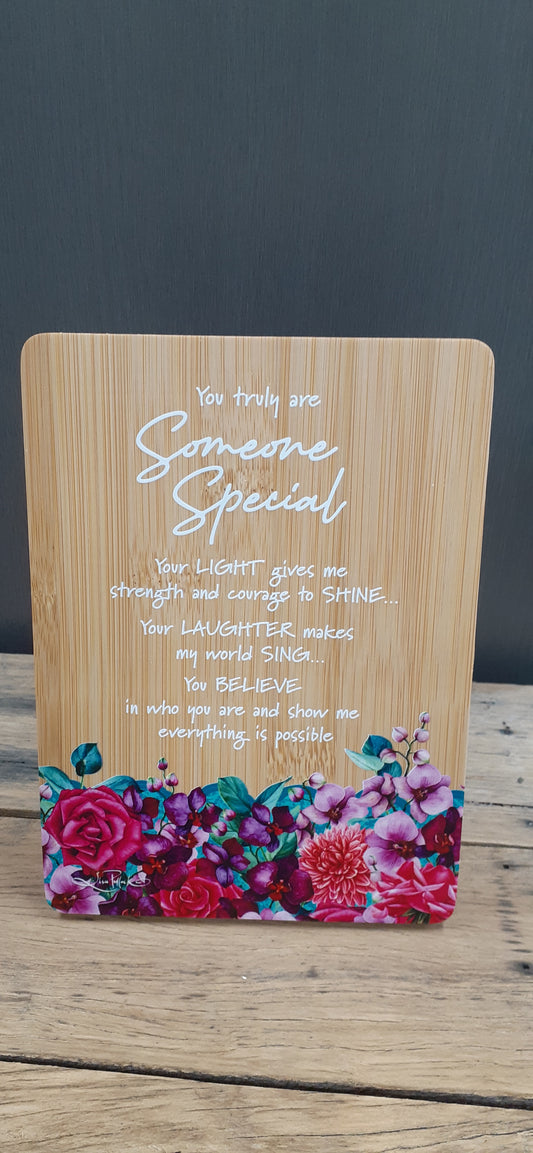 Affirmation Plaque Someone Special Rose Bouquet