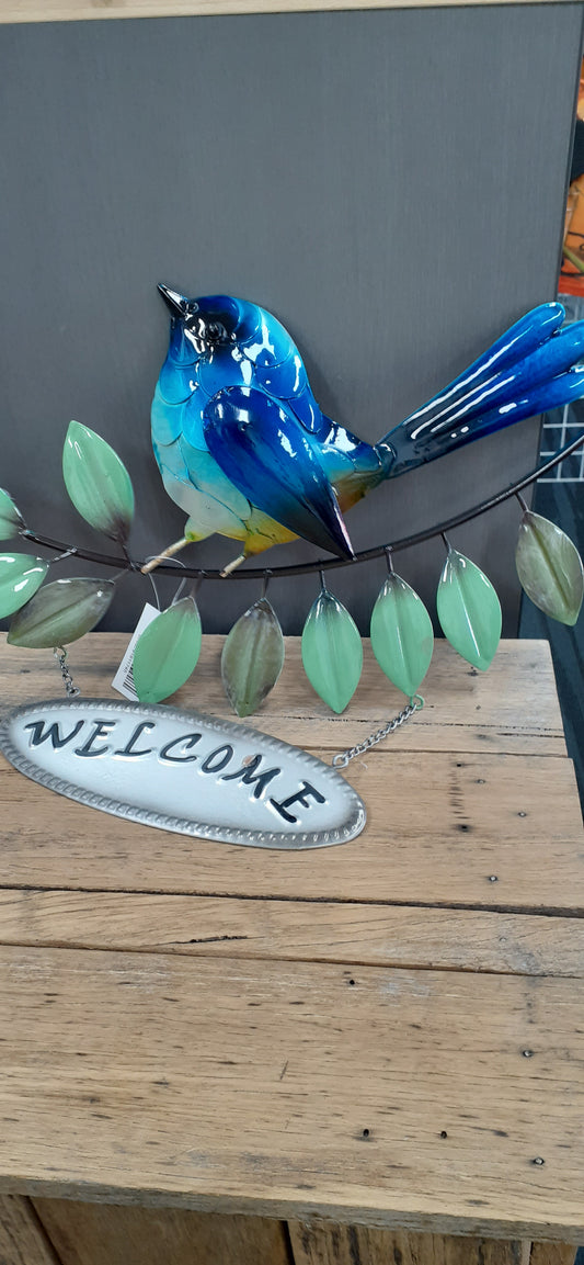 Elegant Blue Wren Welcome