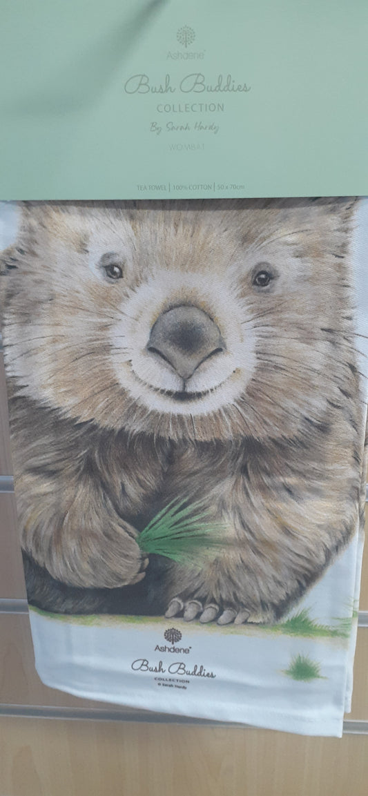 Bush Buddies Kitchen Towel Wombat