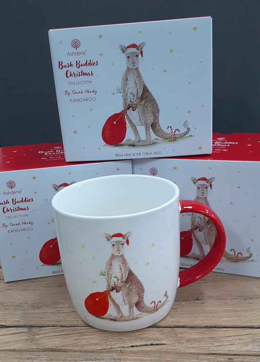 Bush Buddies Christmas Mug Kangaroo