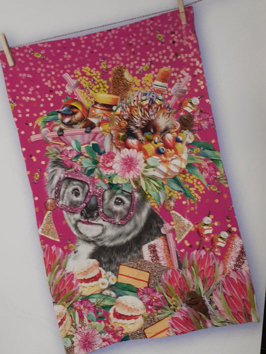 Lisa Pollock Tea Towel Oz Foodie Koala