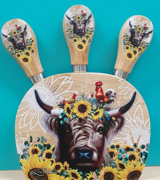 Lisa Pollock Cheese Knife Block Sunny Highland