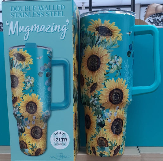 SS Double Walled Mug Mazing Bee Sunny