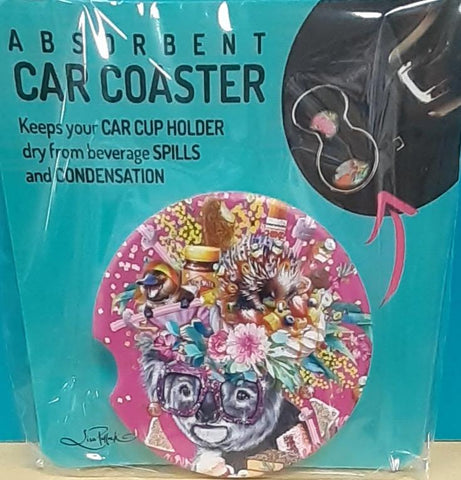 Lisa Pollock Car Coaster Oz Foodie Koala