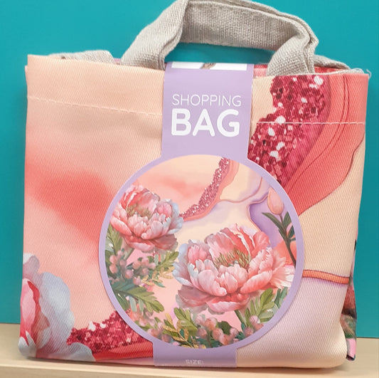 Reusable Shopping Bag Coral Peony