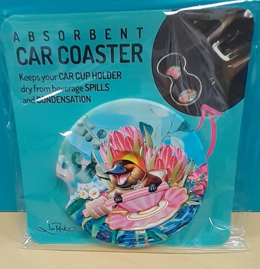 Lisa Pollock Car Coaster Lifesaver Platypus