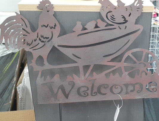Welcome Chicks Garden Stake