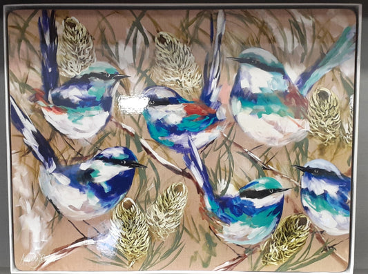 Blue Wren Placemat Set 4