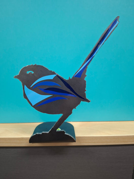 Blue Wren Bookend