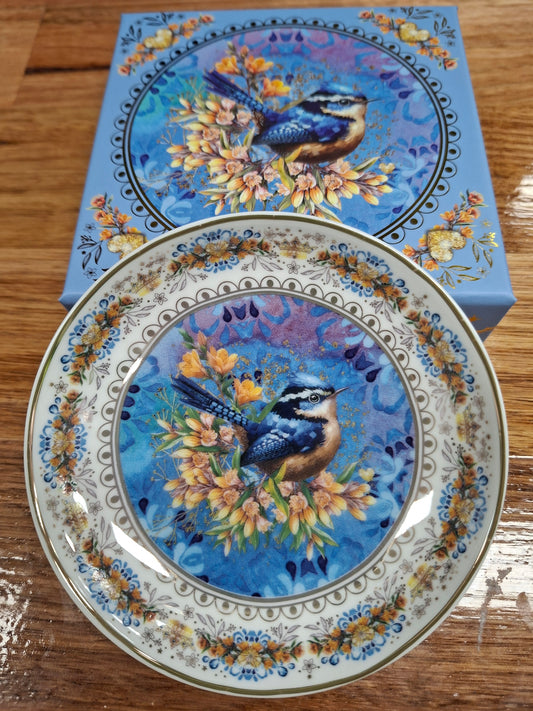 Lisa Pollock Trinket Dish Royal Wrens