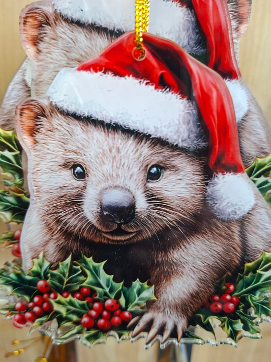 Acrylic Xmas Wombat