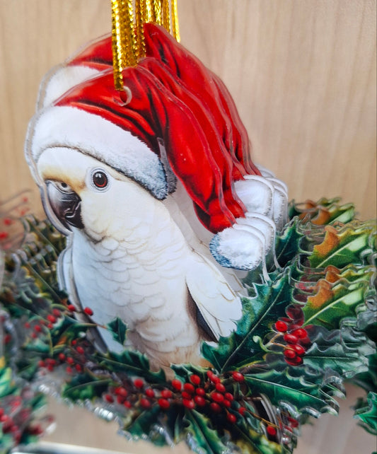 Acrylic Xmas Cockatoo