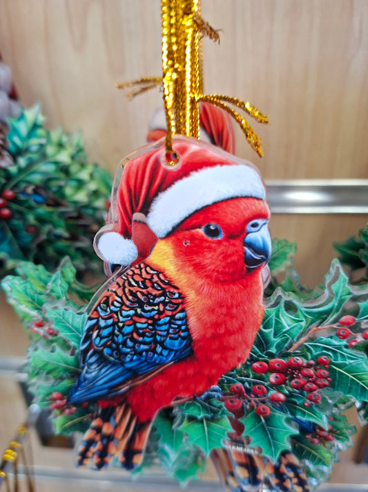 Acrylic Xmas Parrot