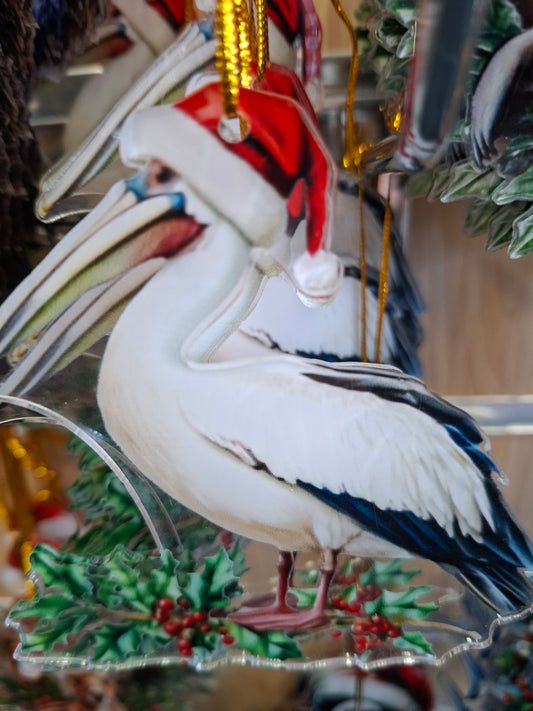 Acrylic Xmas Pelican