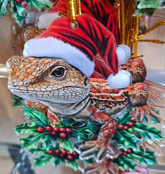 Acrylic Xmas Lizard