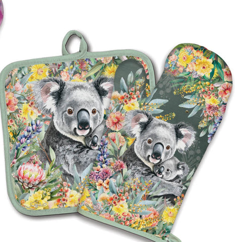Lisa Pollock Oven Mitt & Potholder Koala Cuddles