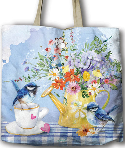 Reuseable Shopping Bag Teatime Wrens