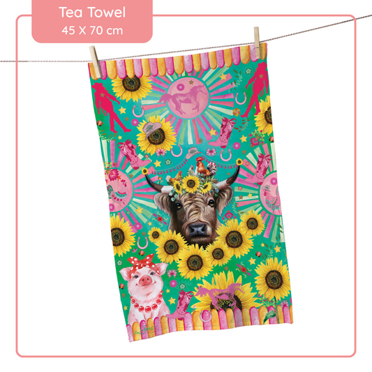 Tea Towel Carnival Cow