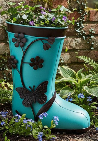 Blue Welly Planter