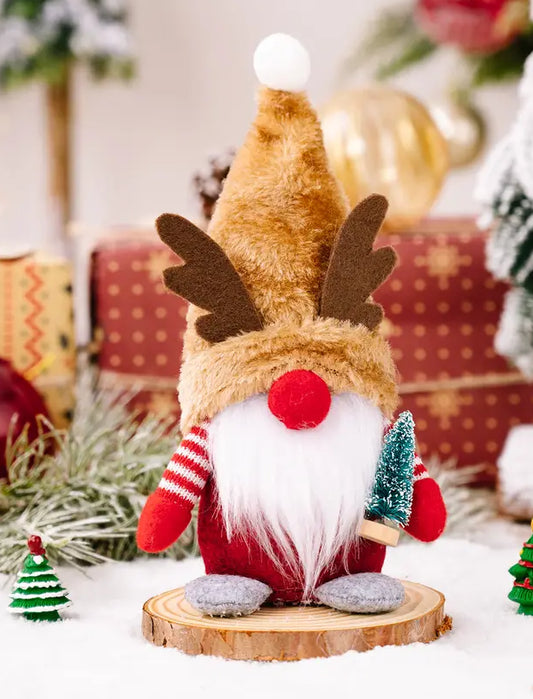 Christmas Gnome Reindeer Elf- Brown