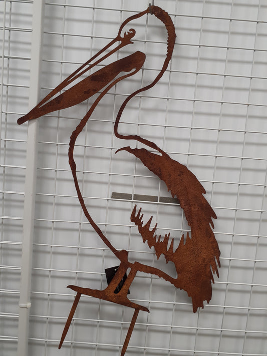 Stake Standing Pelican Rusty