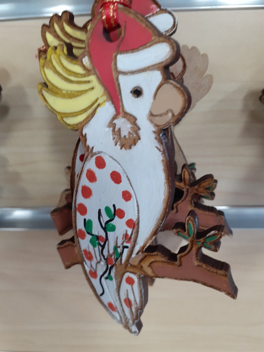 Xmas Laser Cut Indigenous Cockatoo