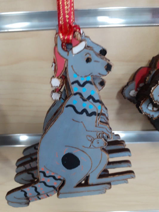 Xmas Laser Cut Indigenous Kangaroo