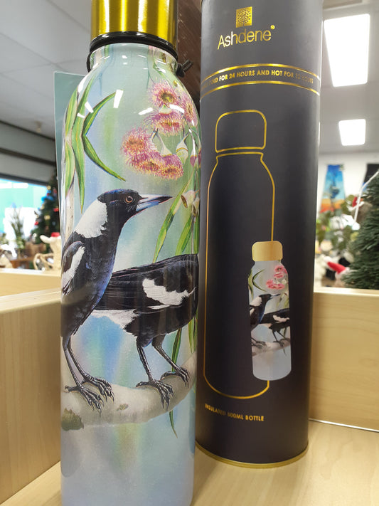 Drink Bottle Magpie Australian Bird & Flora