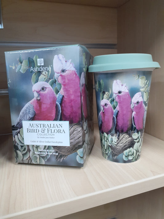 Travel Mug Galah Bird & Flora Collection