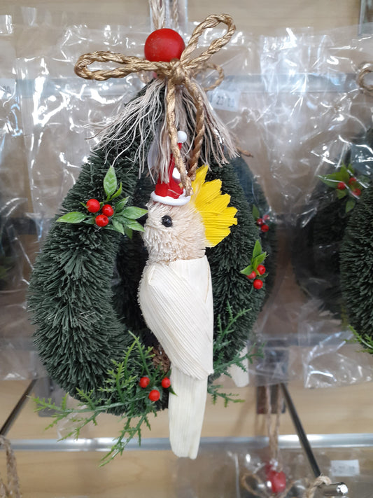 Cockatoo Xmas Door Hanger