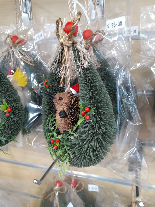 Echidna Xmas Door Hanger