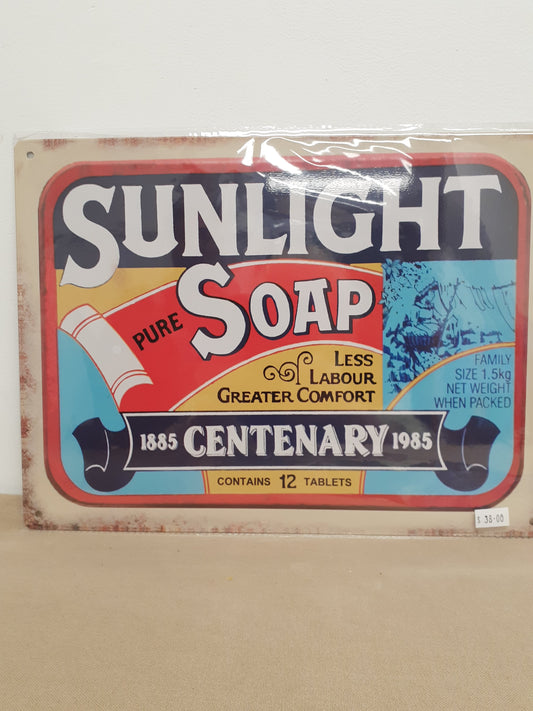 Sunlight Soap Old Tin Sign