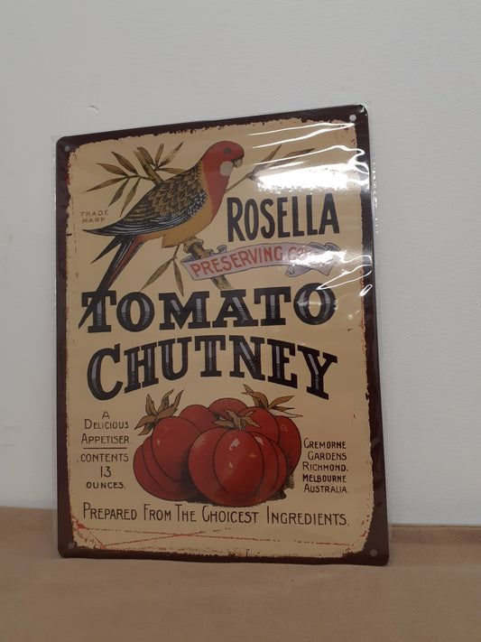 Rosella Tomato Chutney Old Tin Sign