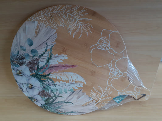 Lisa Pollock Round Serving Platter Vanilla Dreams