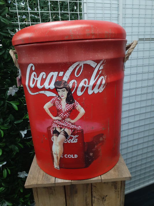 Storage Drum Retro Coke Large