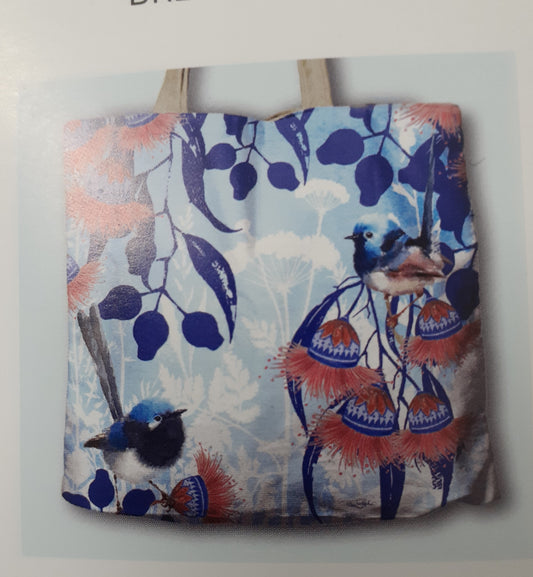 Reusable Shopping Bag Blue Wren