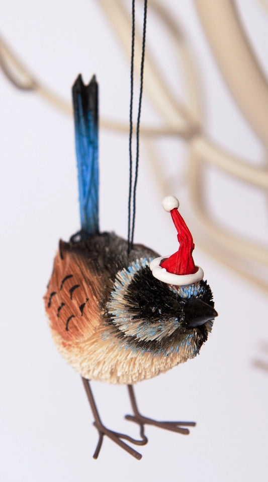 Blue Wren Christmas Tree Ornament